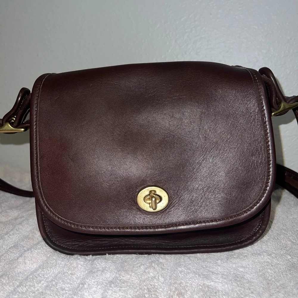 Coach Dark Brown Leather Crossbody Bag